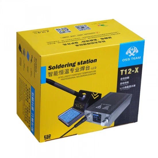 OSS TEAM T12X TEMPERATURE CONTROLLER DIGITAL SOLDERING STATION 72W